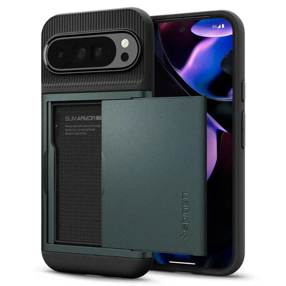 Spigen Google Pixel 9 Pro XL Case Slim Armor CS Dual Layer Wallet Design & Card Slot Holder Google Pixel Cover