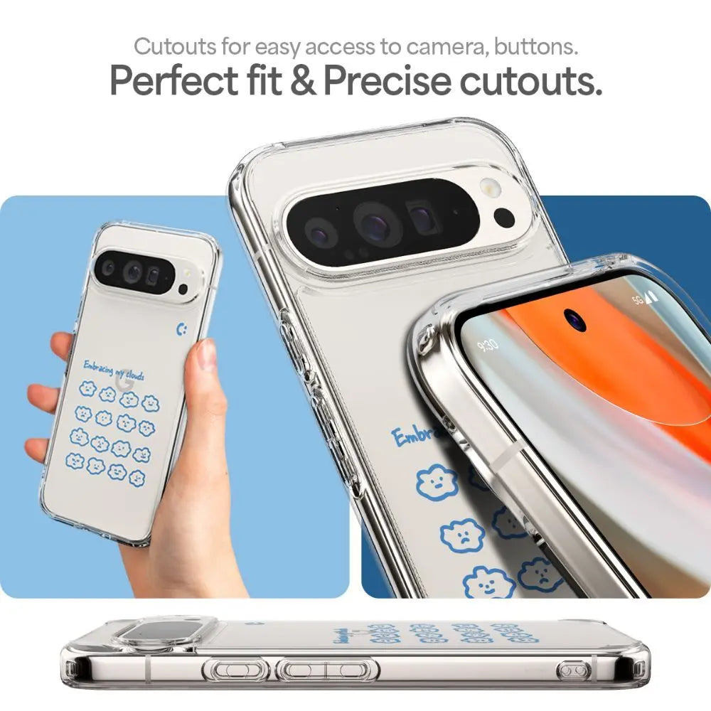 Spigen Google Pixel 9 Pro XL Case Ultra Hybrid Cloudy Transparent Casing Air Cushion Technology Protection Clear Cover