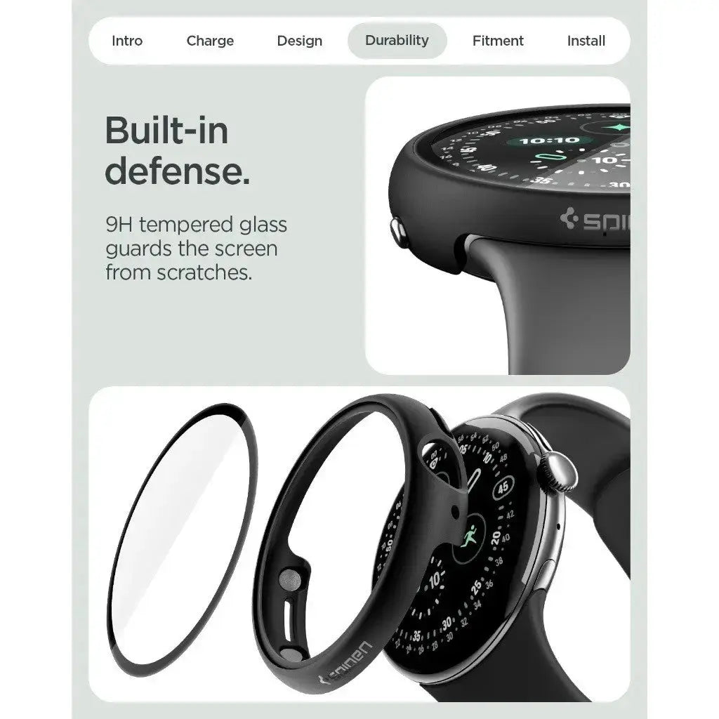 Spigen Google Pixel Watch 5 / 4 (41mm) Case Thin Fit 360 with Tempered Glass Spigen Singapore Singapore