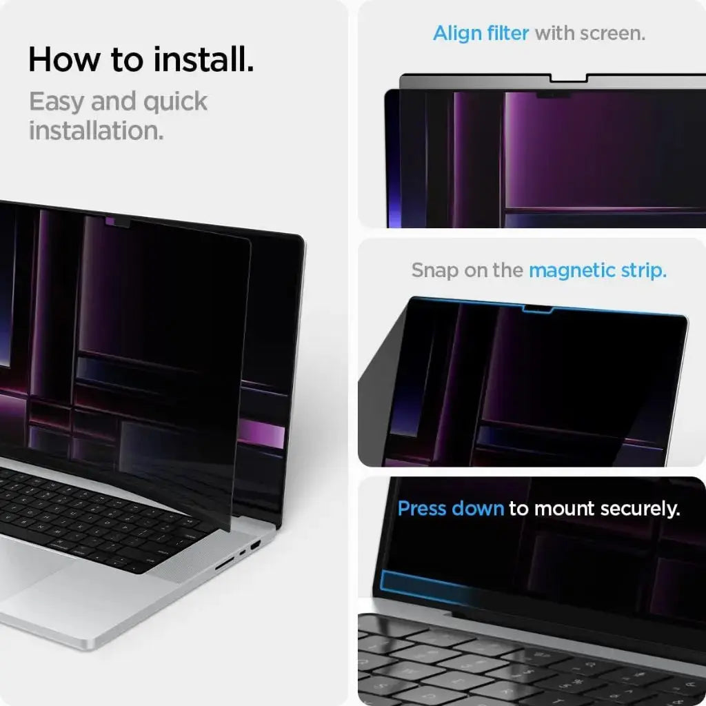 MacBook Pro 16 inch (2024/2023/2021) Privacy Screen Protector SafeView Spigen Singapore Singapore