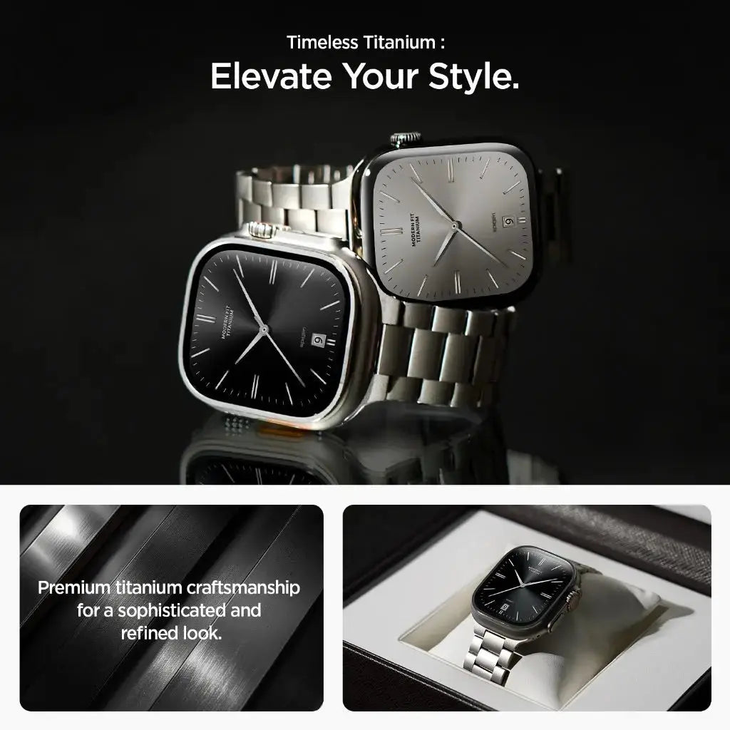 Apple Watch Strap Series (49mm / 46mm / 45mm / 44mm / 42mm) Watch Band Modern Fit Titanium Spigen Singapore Singapore