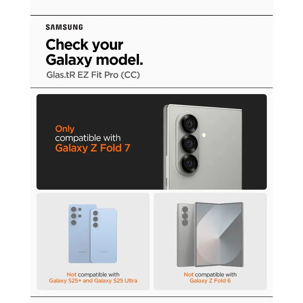 [1 Pack] Galaxy Z Fold 7 Tempered Glass Glas.tR EZ Fit Pro HD Spigen Singapore Singapore