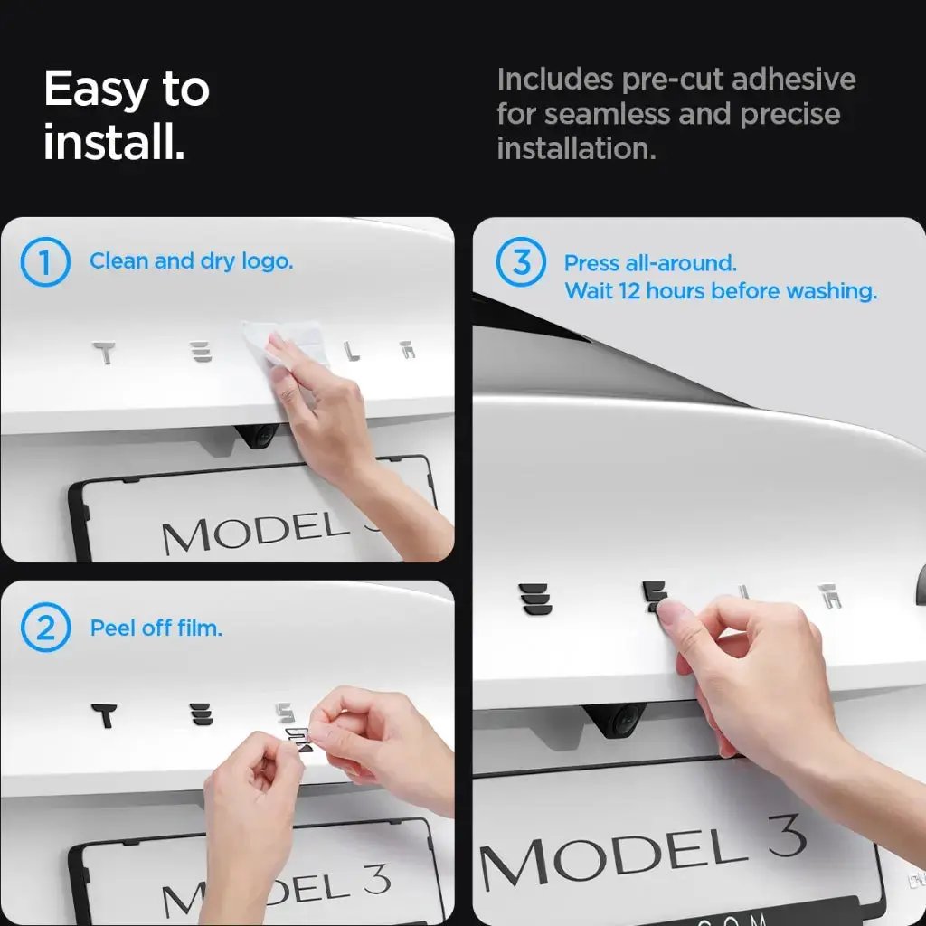 Spigen Tesla Model 3 (2025/2024) Rear Emblem Logo Sticker TO322H Spigen Singapore Singapore