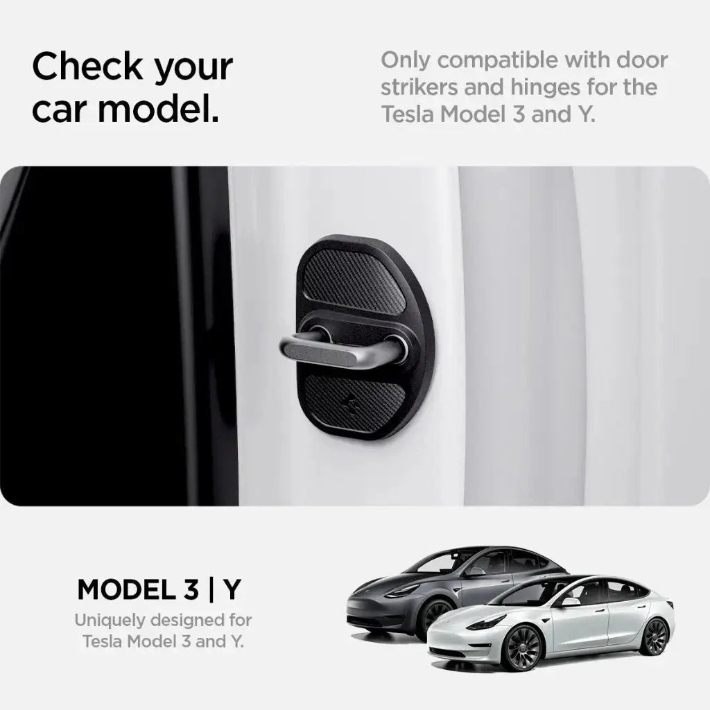 Spigen Tesla Model Y 2025 Refresh (Juniper) & Tesla Model 3 (2017-2025) Door Striker and Hinge Cover Spigen Singapore Singapore