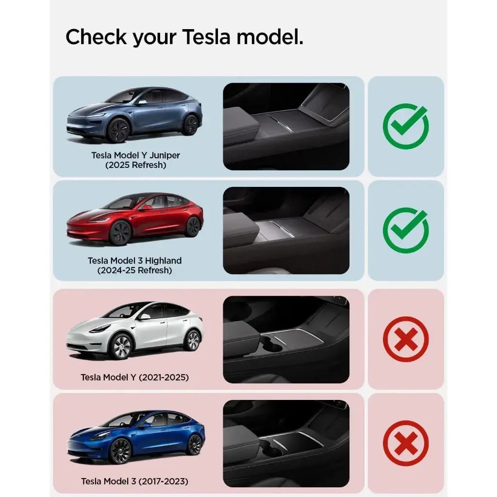 Spigen Tesla Model Y Juniper (2026/2025) & Model 3 Highland (2025/2024) One-Tap Hidden Storage Box Spigen Singapore Singapore