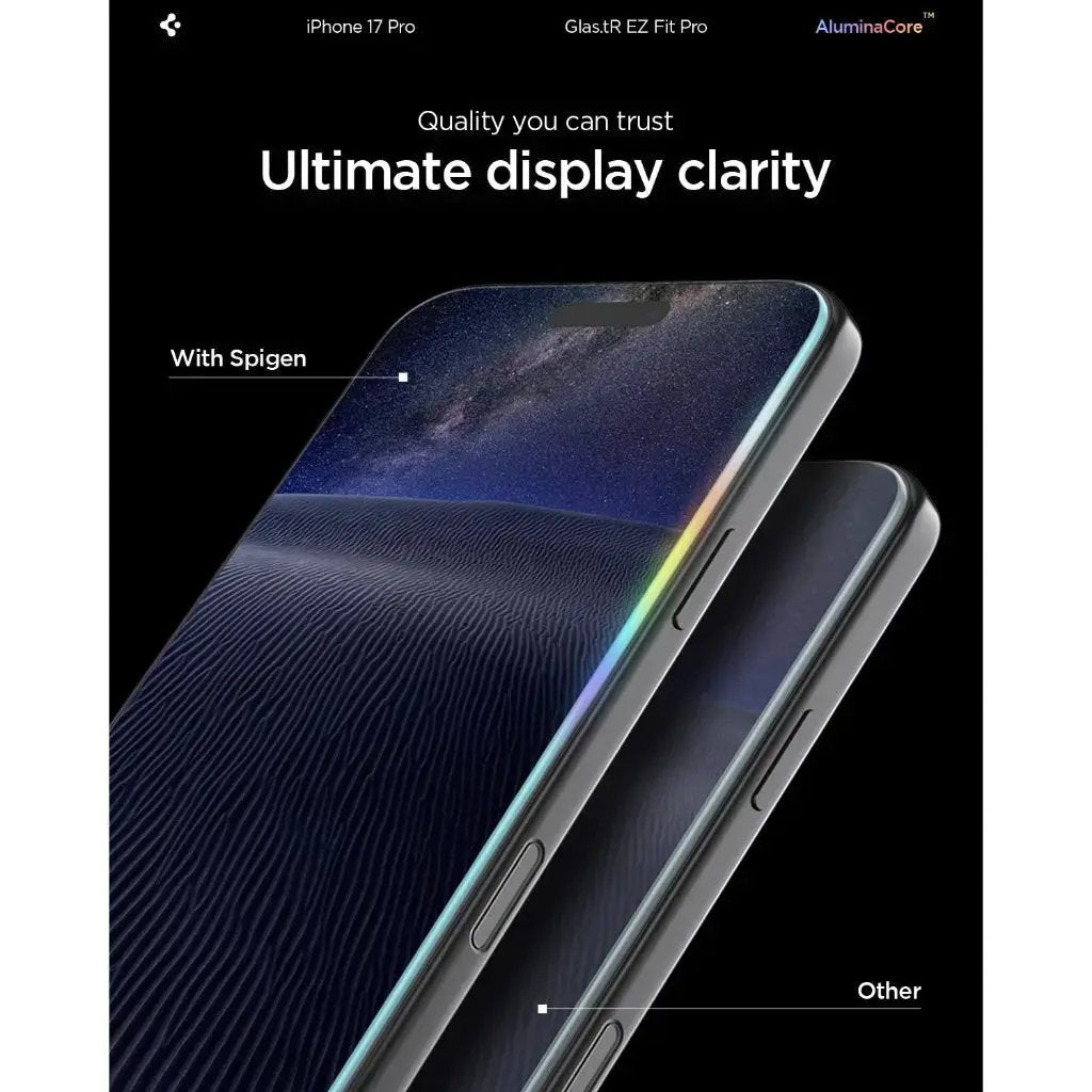 [1 Pack] iPhone 17 Pro / iPhone 17 Screen Protector EZ Fit Pro HD Spigen Singapore Singapore