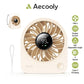 Aecooly Mini Portable Desk Fan USB Table Fan 4 Speeds Rechargeable 180° Adjustable Battery Powered Tech House Singapore