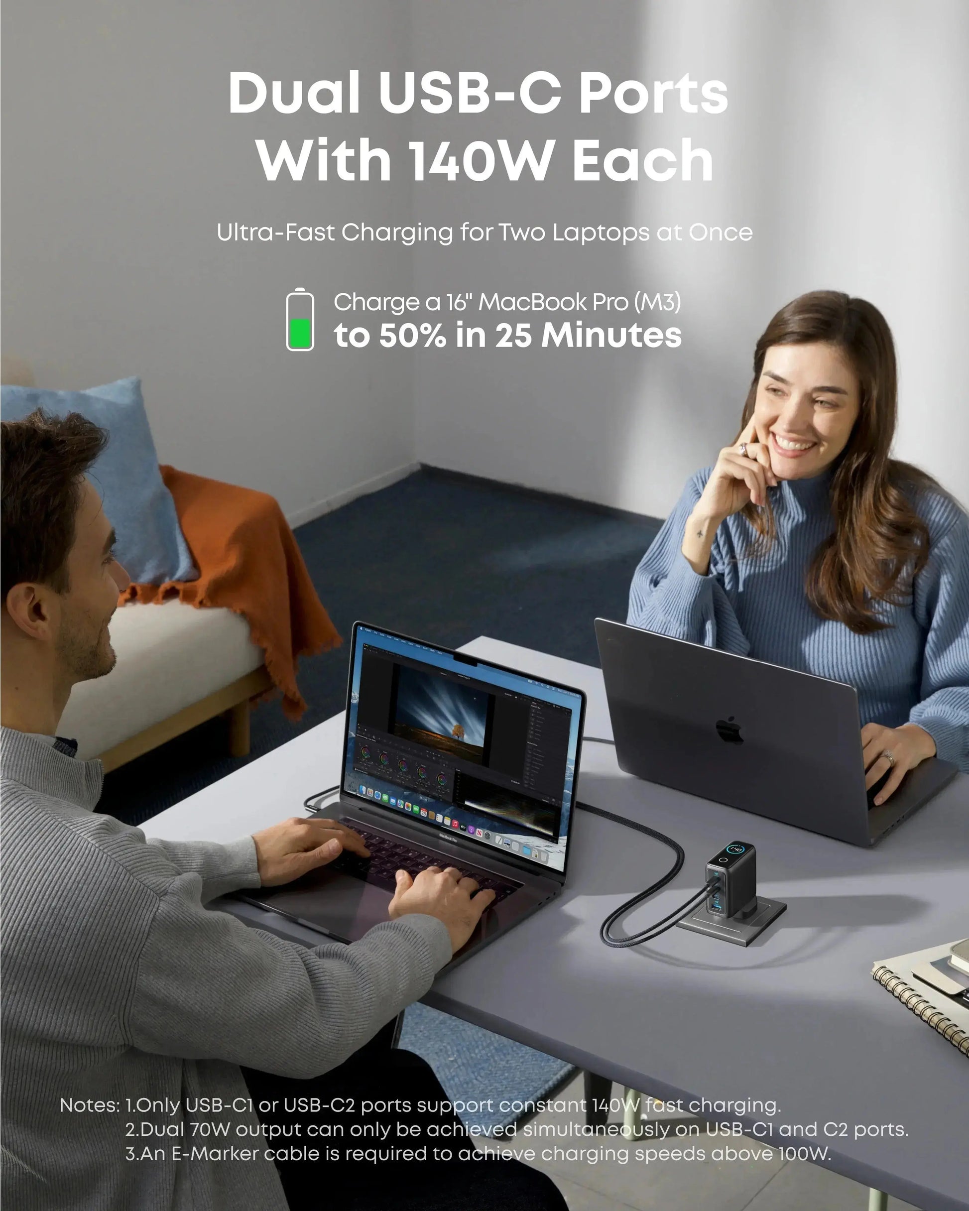 Anker Charger 140W, 4-Port Foldable PD 3.1 USB-C GaN Charger A2697 (without Cable) Tech House Singapore