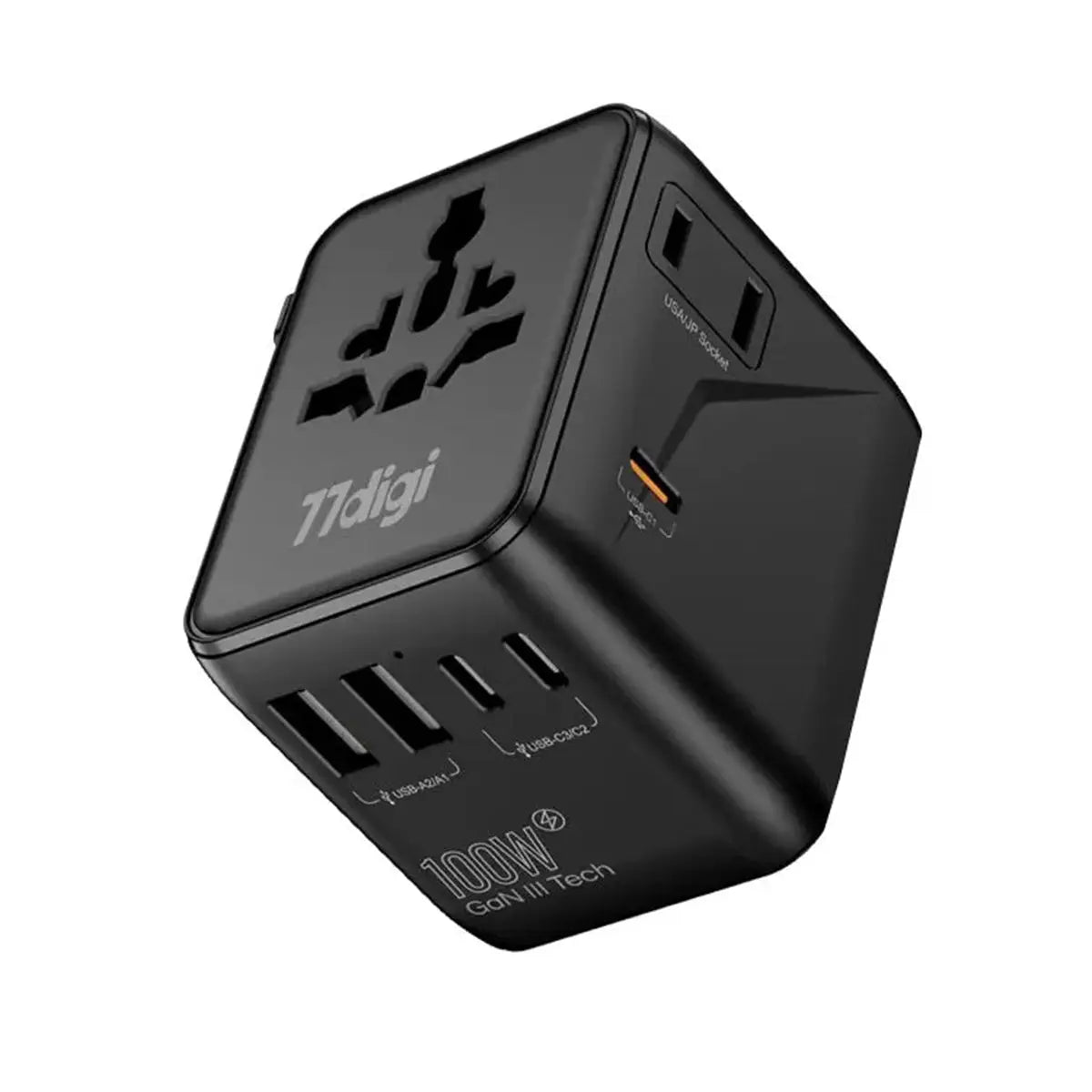 77digi 100W 3 Type-C + 2 USB Travel Adapter WWA100 77digi Singapore