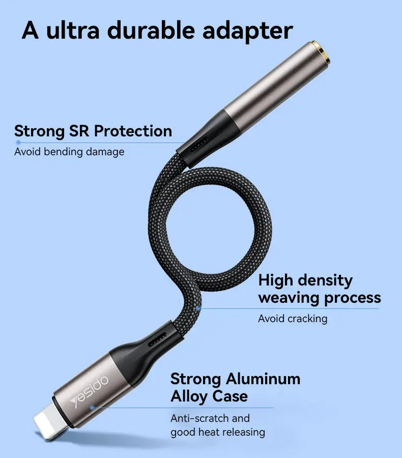 YESIDO Lightning to 3.5mm AUX Adapter YAU45 Yesido Singapore