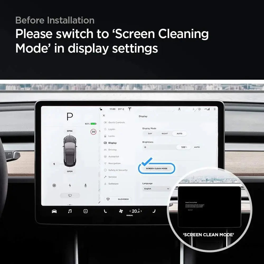 Spigen Tesla Model 3 / Y Screen Protector Glas.tR EZ FIT Matte Spigen