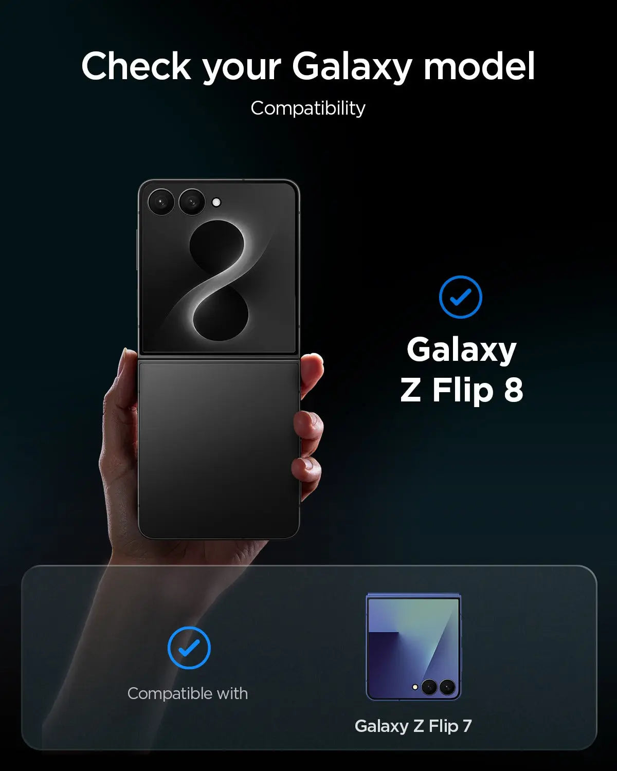 [2 Pack] Spigen Galaxy Z Flip 8 / 7 Tempered Glass Glas.tR EZ Fit HD Spigen Singapore Singapore