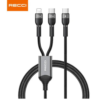 Recci 2-in-1 USB C to USB C and Lightning Cable RTC-T16 Tech House Singapore