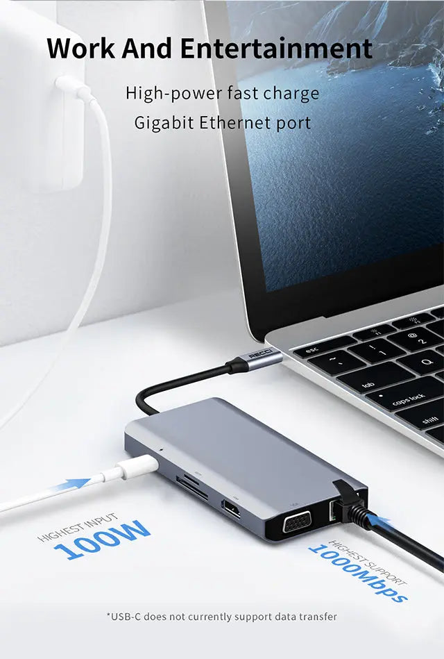 Recci 9 in 1 USB C Hub RH09 Tech House Singapore