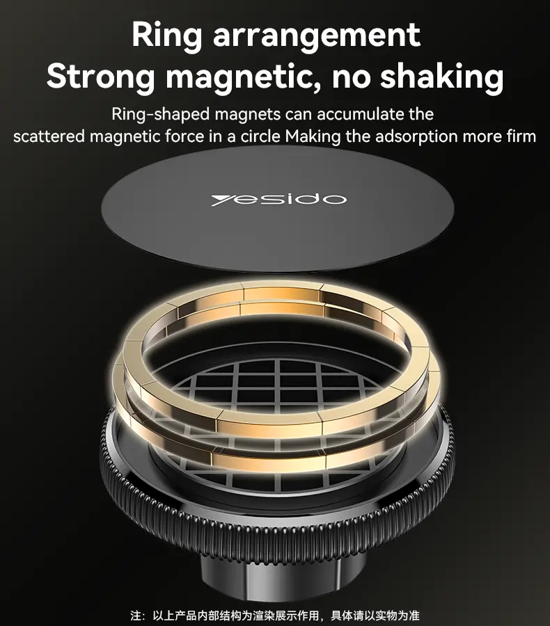 YESIDO Car Mount Magnetic Screen Corner Snap-On Phone Holder C213 Tech House Singapore