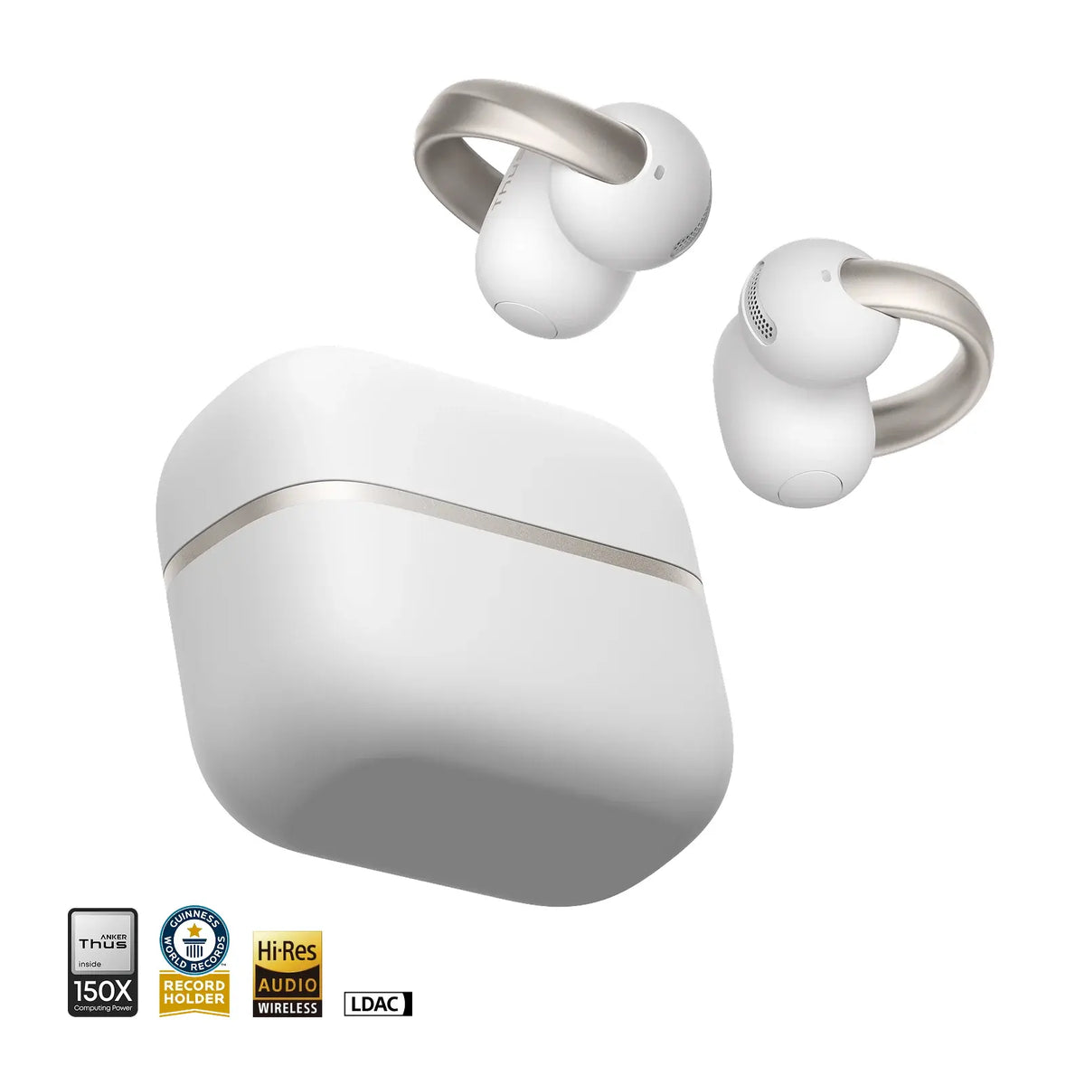 Soundcore Aeroclip 2 | Guinness-Certified Clip-On Earbuds for Clear Calls D1105 Tech House Singapore