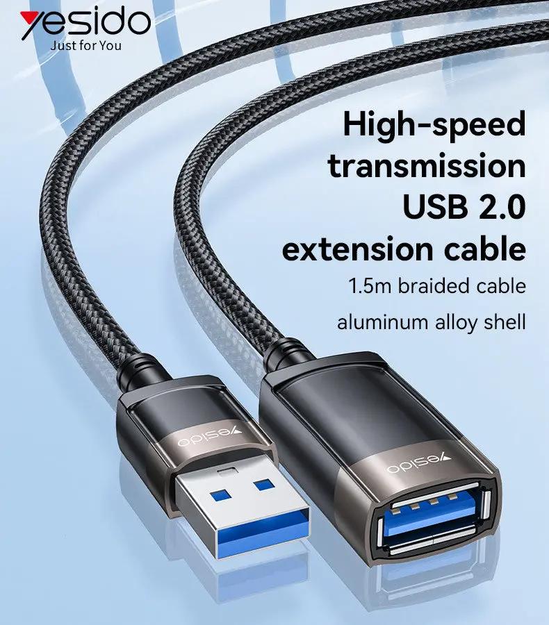 YESIDO USB 2.0 Braided 1.5m Extension Cable GS26 Tech House Singapore