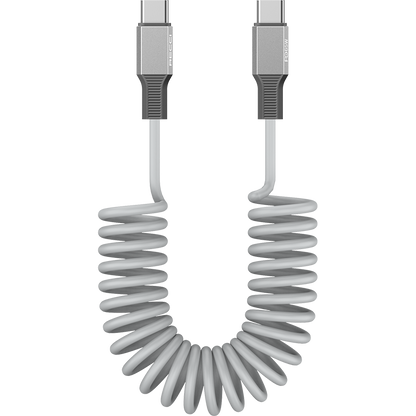 Recci USB C to C Cable PD 65W 1.8M Spring Coil Cable RS25CC Tech House Singapore