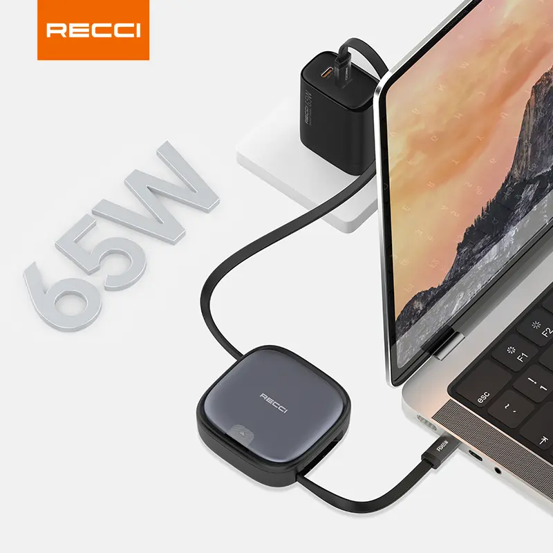 Recci 5-in-1 PD 65W Fast Charging Cable Set RS36T Tech House Singapore