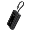 Anker Zolo Power Bank 20000mAh 30W Portable Charger with Built-in USB C Cable A1689 - Jet Black