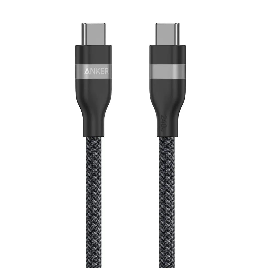 Anker USB C to USB C Cable 240W Upcycled-Braided Fast Charging Cable (3ft / 6ft) A82E2 Anker Singapore