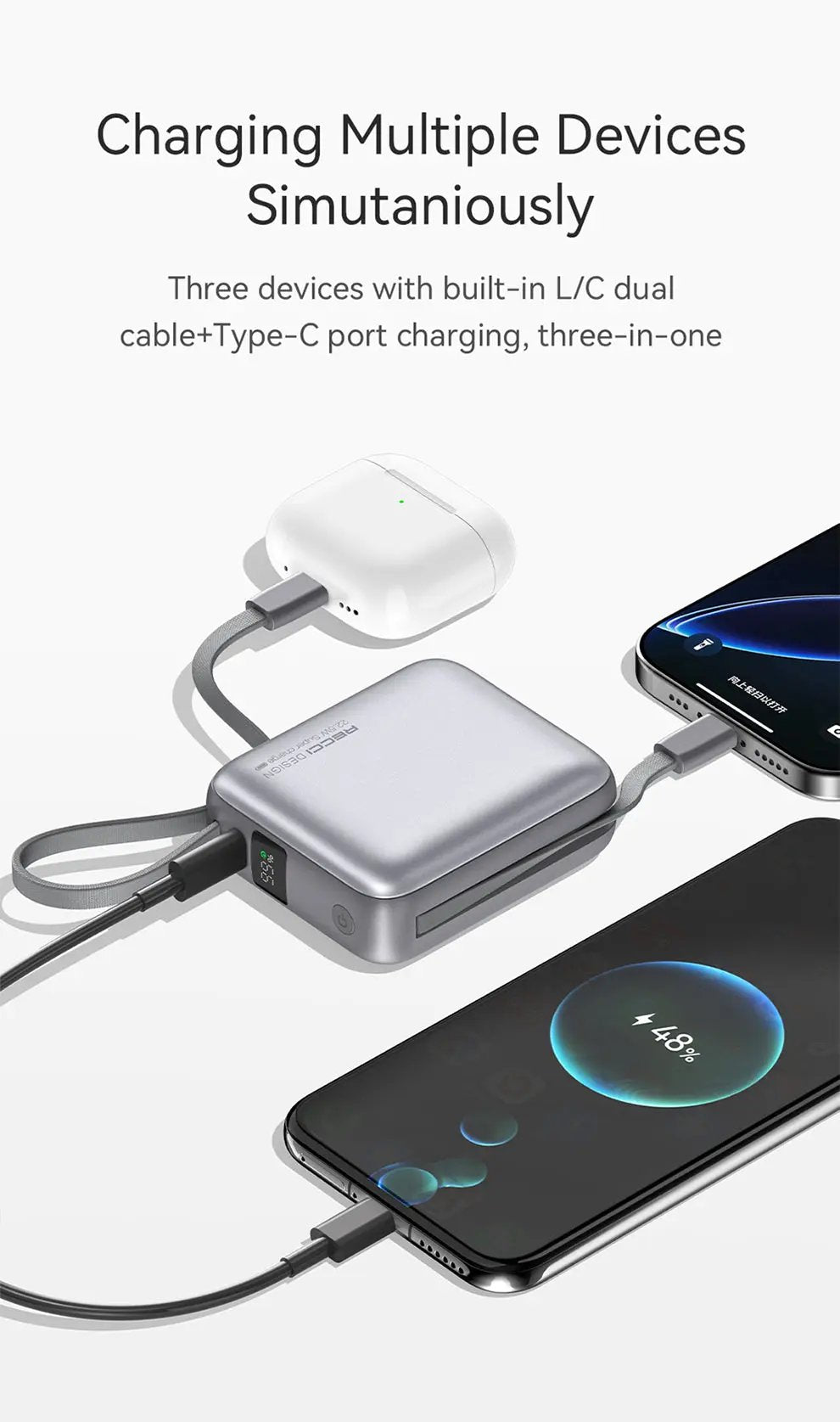 Recci 10000mAh Power Bank 20W (RPB-P62) Tech House Singapore