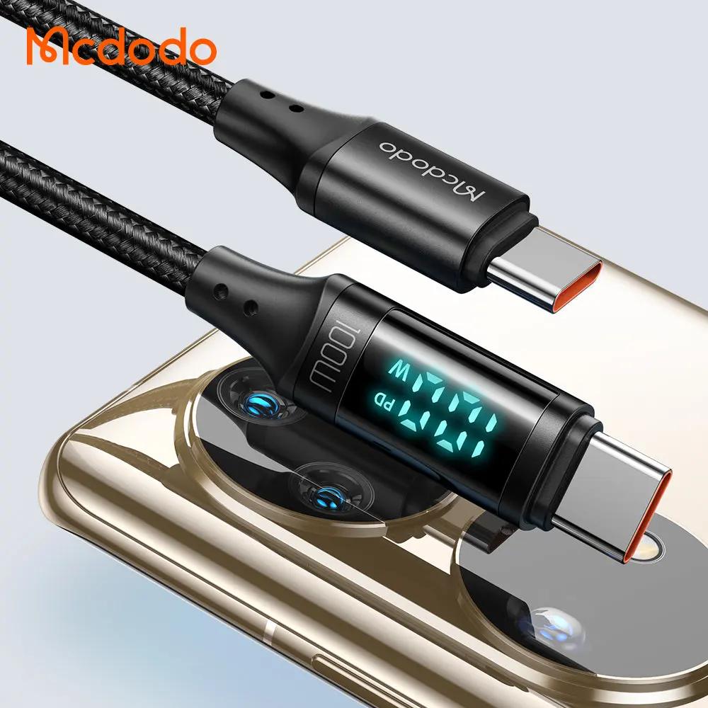 Mcdodo USB-C to USB-C Cable 100W Fast Charging (1.2M) with Digital Display CA-1100 Tech House Singapore