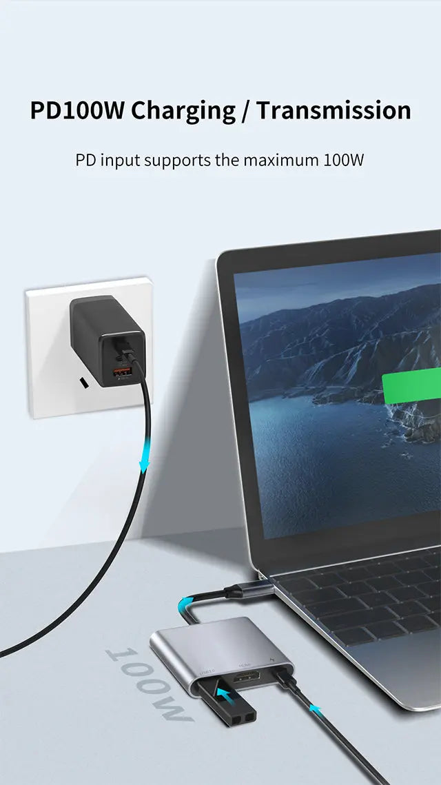 Recci 3 in 1 USB C Hub RH05 Tech House Singapore