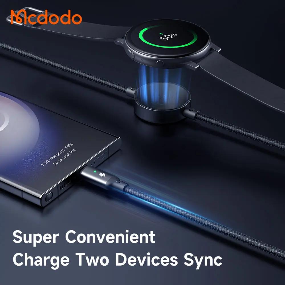 Mcdodo 2-in-1 USB-C to USB-C Cable 60W Fast Charging with Wireless Charger for Galaxy Watch (1.5M) CA-4170 Tech House Singapore