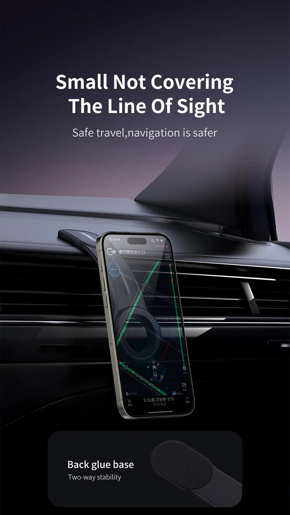 Recci Magnetic Foldable Car Holder RHO-C40 Tech House Singapore