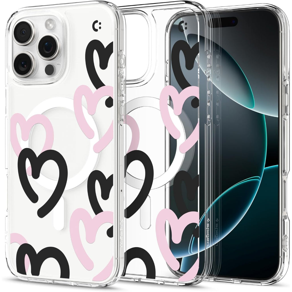 Spigen iPhone 16 Pro Case Ultra Hybrid MagFit Hearts