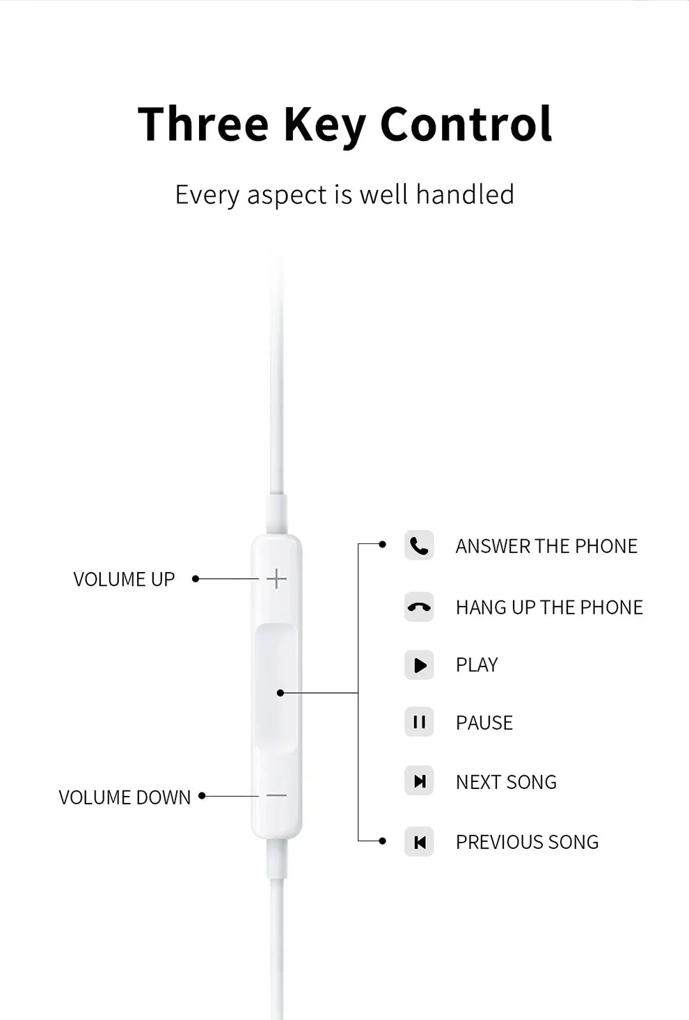 Recci Lightning Wired Earpiece REP-L28 Tech House Singapore