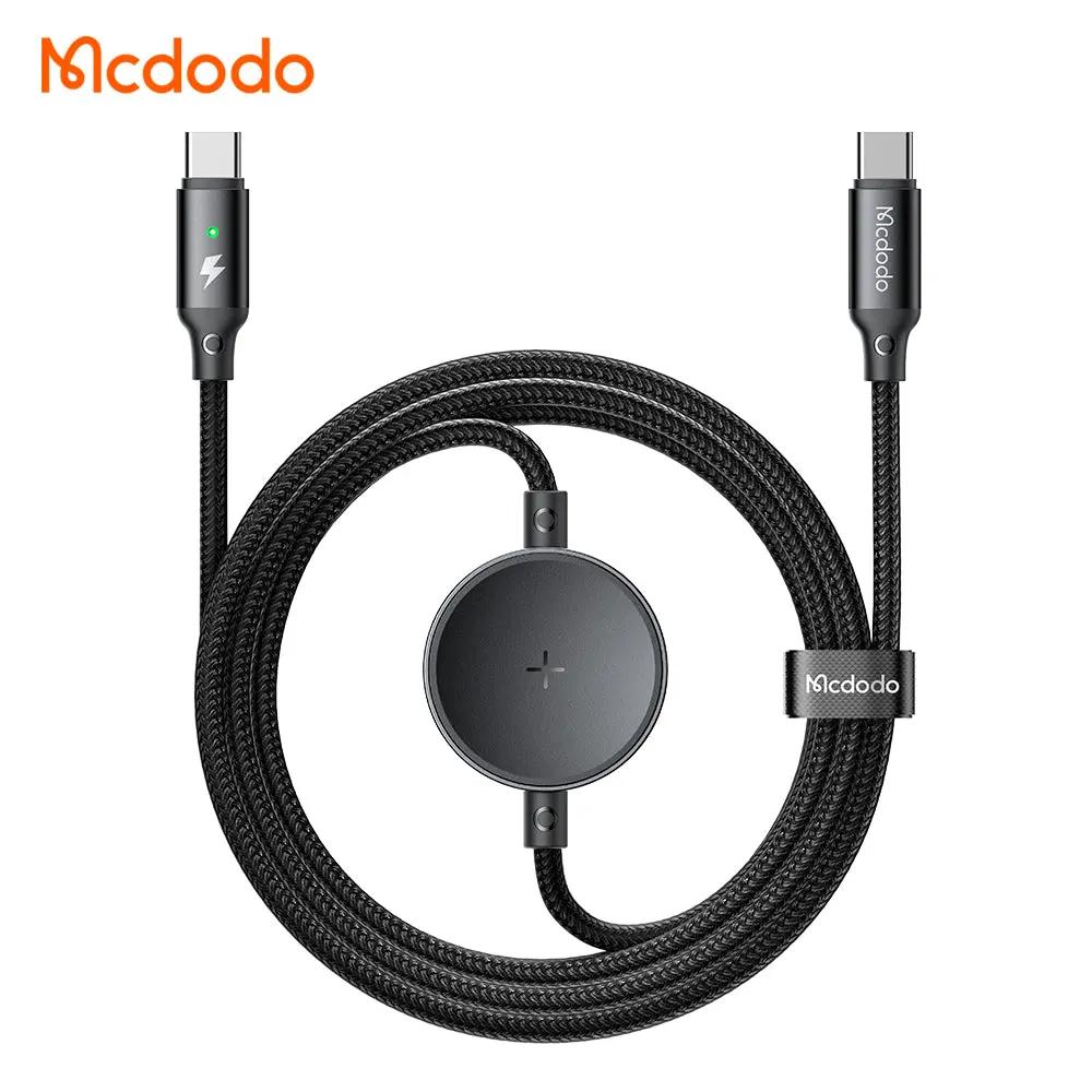 Mcdodo 2-in-1 USB-C to USB-C Cable 60W Fast Charging with Wireless Charger for Galaxy Watch (1.5M) CA-4170 Tech House Singapore