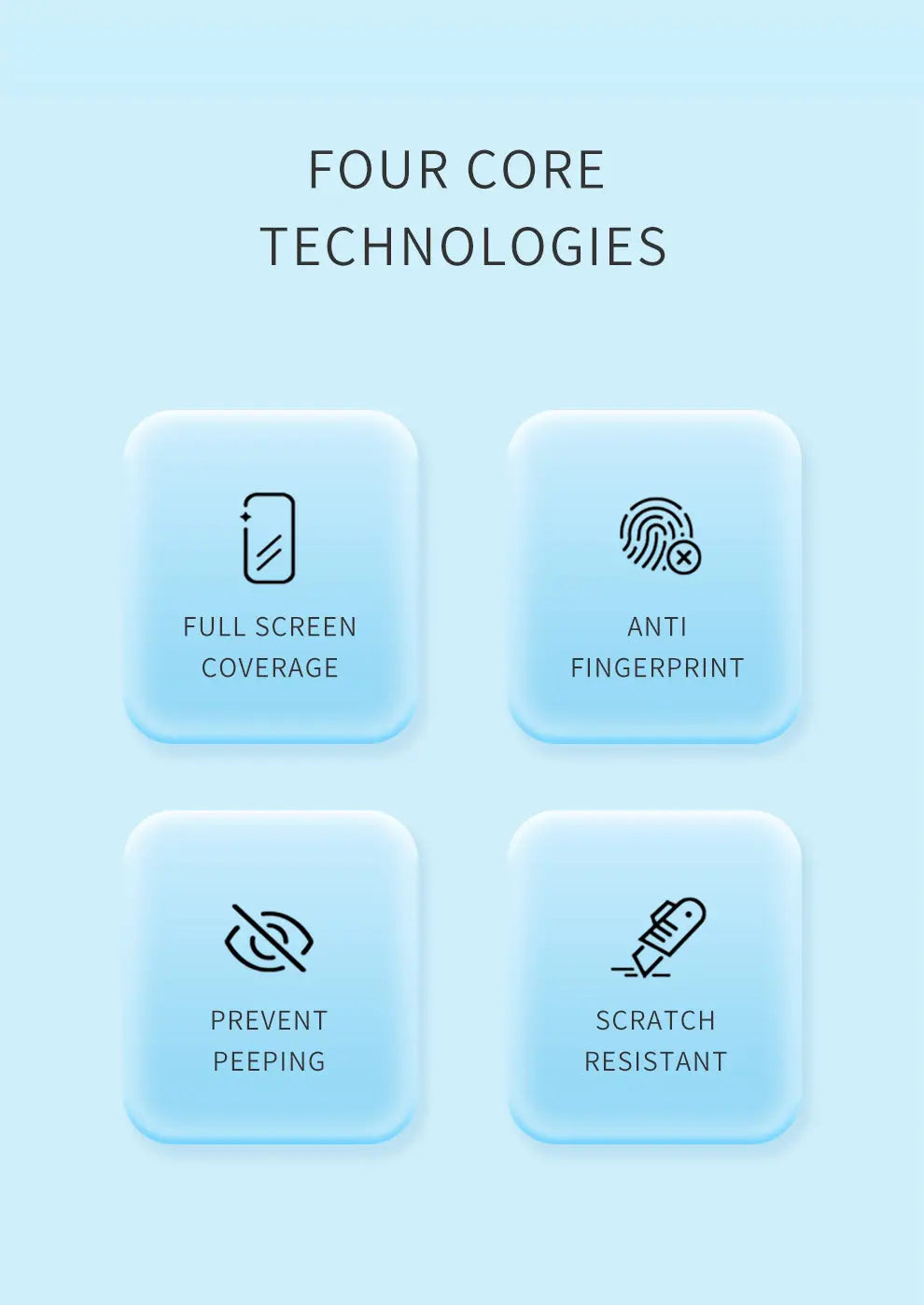 Recci iPhone 14 Pro Screen Glass Protector Privacy RSP-A12AP Tech House Singapore