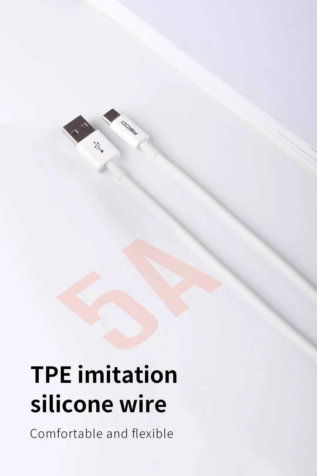 Recci USB C to Lightning 1.5M PD 60W 5A Cable RTC-P05CL Tech House Singapore