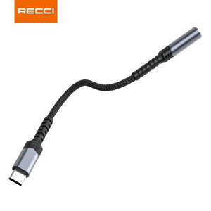 Recci USB C to AUX 3.5mm Audio Adapter Cable RDS-A25 Tech House Singapore