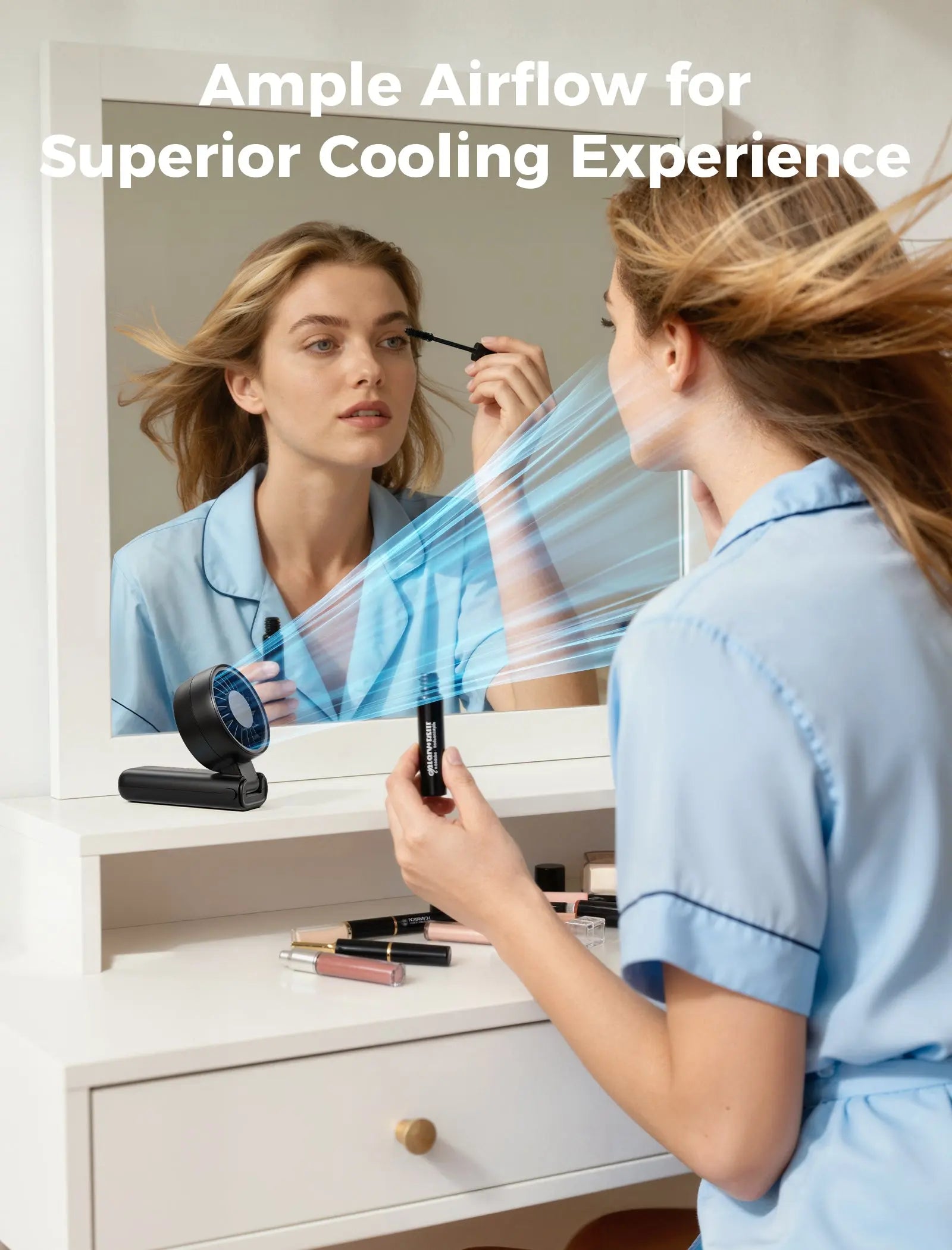 Aecooly Portable 3 In 1 Handheld Fan Halo 04 | Portable USB Rechargeable Fan | Strong Wind | Multi-Use Fan Tech House Singapore