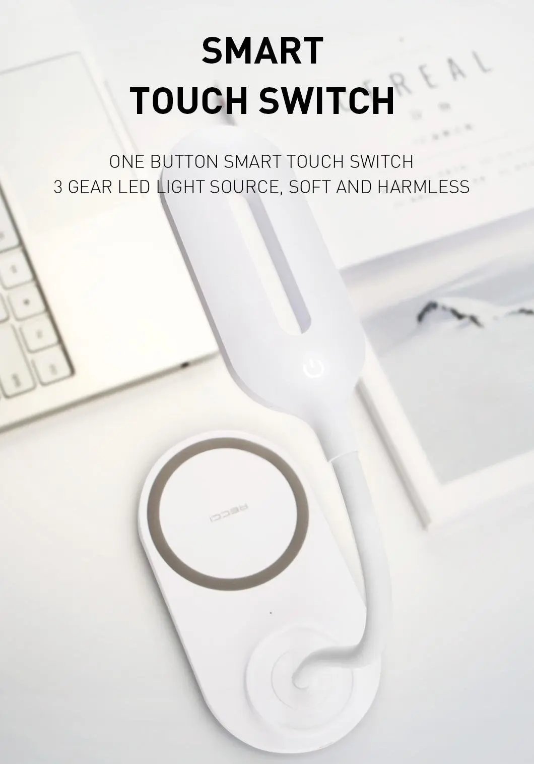 Recci Wireless Charger with Desk Lamp RLS-L08 Tech House Singapore