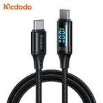 Mcdodo USB-C to USB-C Cable 100W Fast Charging (1.2M) with Digital Display CA-1100 Tech House Singapore