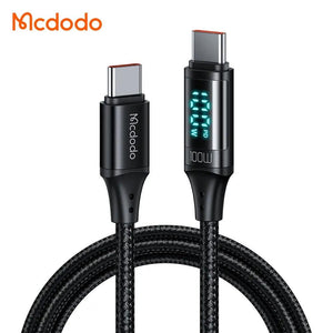 Mcdodo USB-C to USB-C Cable 100W Fast Charging (1.2M) with Digital Display CA-1100 Tech House Singapore