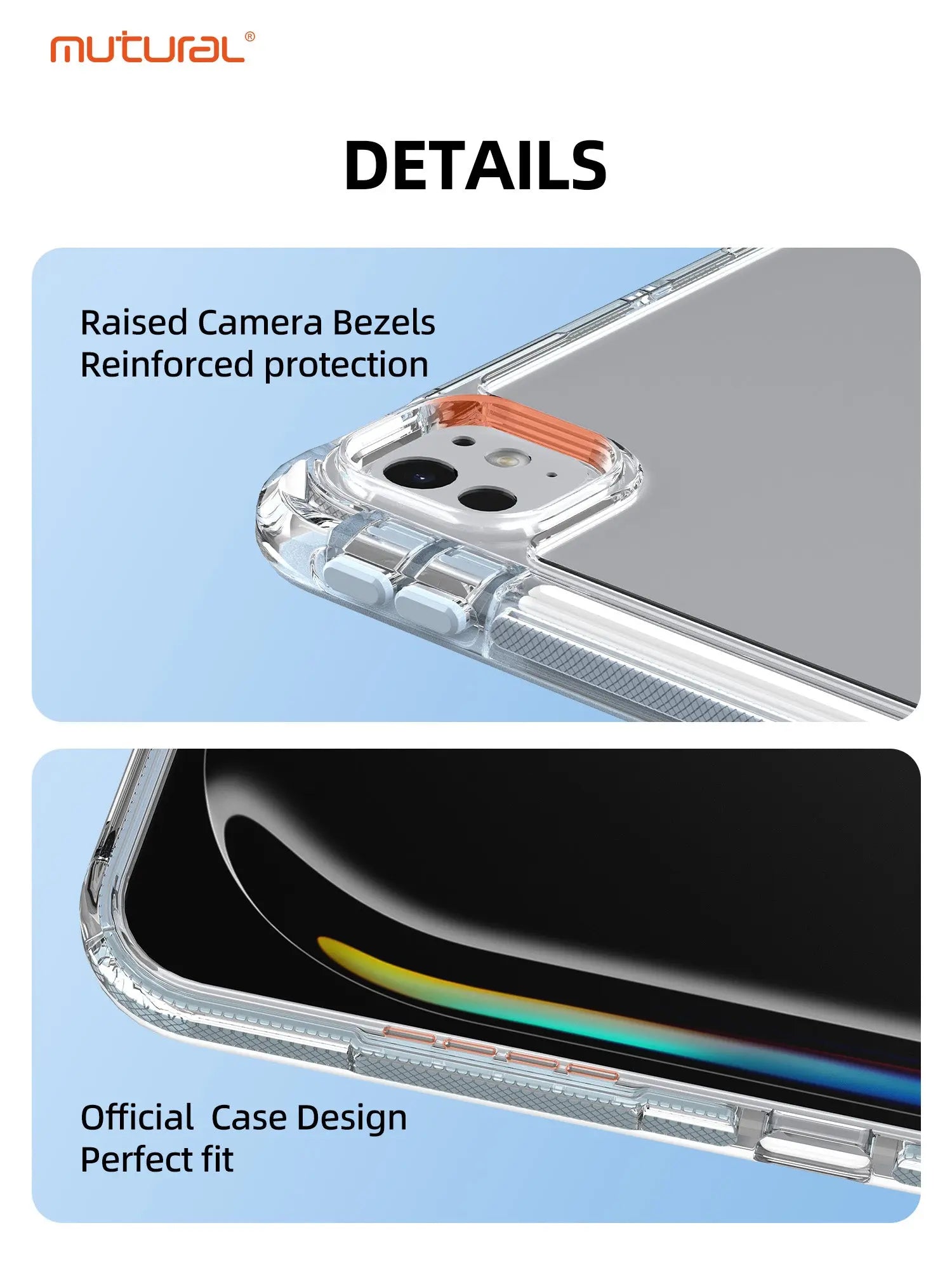 Mutural iPad Air 11 inch (M2) / iPad Air 10.9 inch / iPad Pro 11 inch Clear Pro Case iPad Air Case iPad Case iPad Holder Tech House Singapore