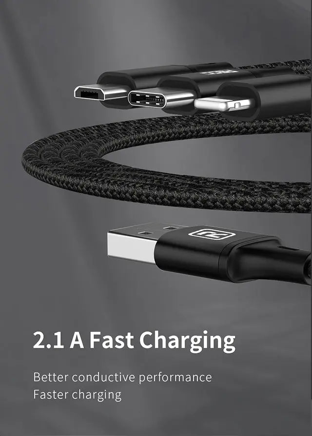Recci 3 in 1 Cable 1.2M RCS-D120 Tech House Singapore