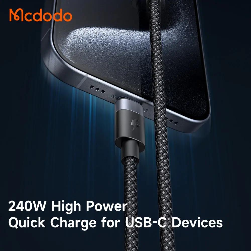 Mcdodo 2-in-1 USB-C to USB-C Cable 240W/140W Charging with (2M) Magnetic 3 Cable CA-0140 Tech House Singapore