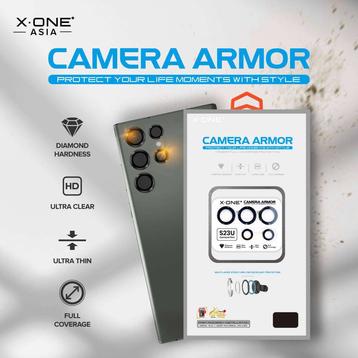 X-One Galaxy S24 Ultra Camera Lens Camera Armor Sapphire Glass X-One