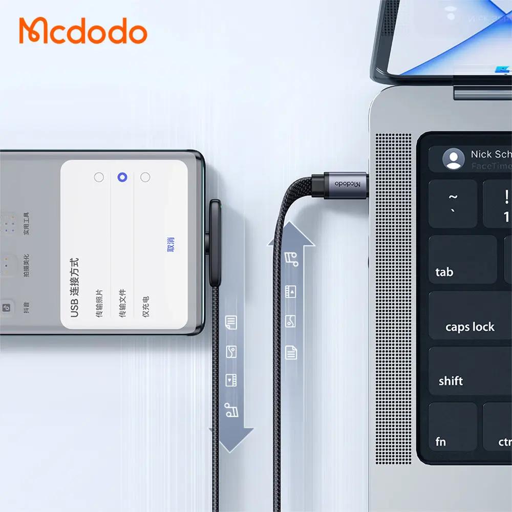MCDODO USB-C to USB-C Cable 65W Fast Charging (1.8M) 90 Degree Cable CA-3361 Tech House Singapore