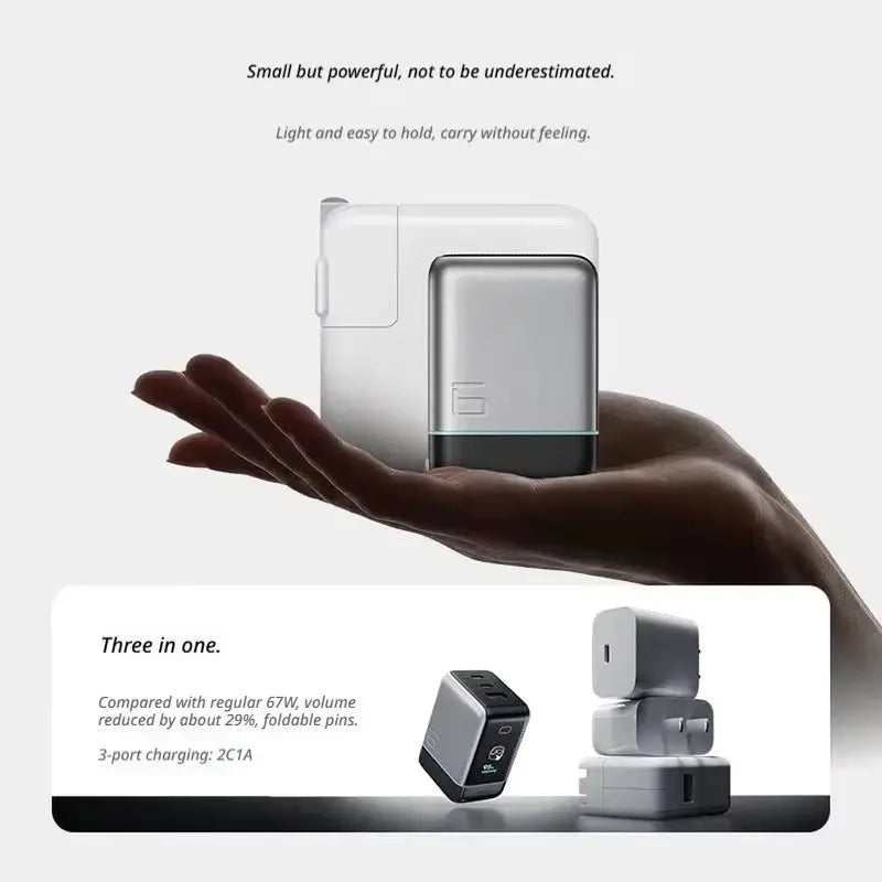 CUKTECH 6 Charger Ultra with Smart Display 100W GaN Fast Charging Multi Port USB-C Wall Charger AD653U-UK Tech House Singapore