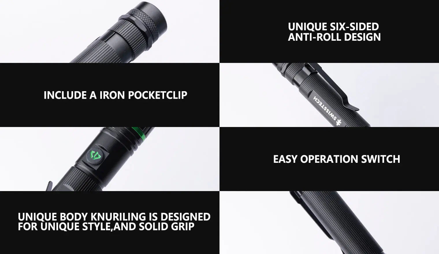 Swiss+Tech 10440, 200 Lumens Rechargeable Aluminum Flashlight ST031619 Tech House Singapore