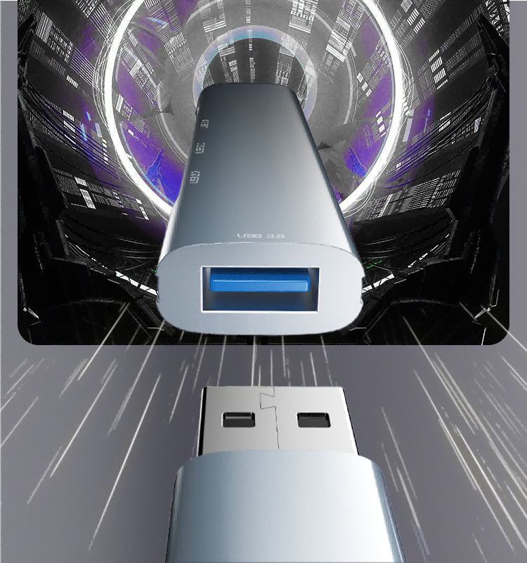 YESIDO 4 in 1 Functional USB Hub Adapter HB18 Tech House Singapore