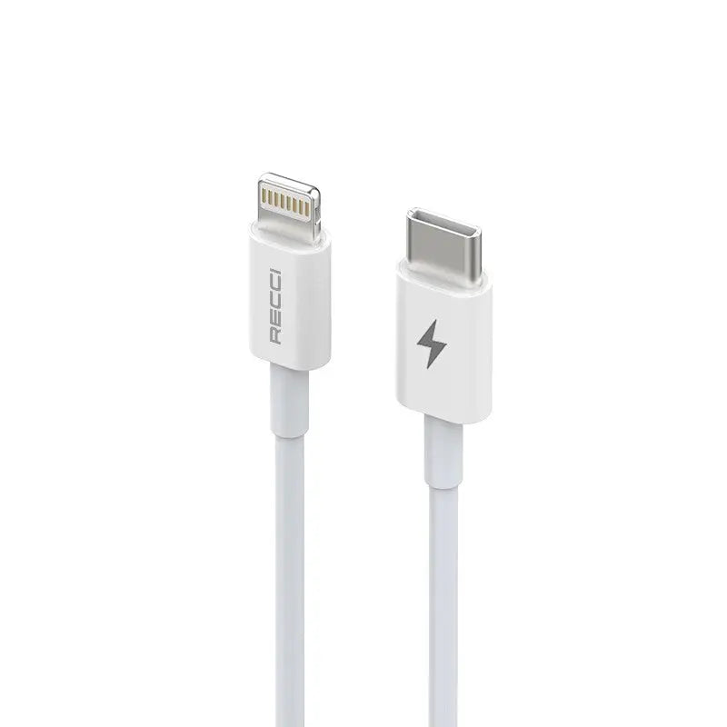 Recci USB C to Lightning 1M PD 20W Fast Charging 3A Cable RS06CL Tech House Singapore