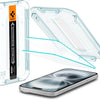 Spigen [2 Pack] Spigen iPhone 16 Plus / iPhone 15 Plus Screen Protector Glas.tR EZ Fit - Transparency